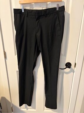 Men's Classic Black Dress Pants - Tailored Straight